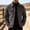 Gray, variant on MexChoioe Mens Fall Casual Suede Trucker Jacket Lapel Collar Snap Button Design Multi Pockets Loose Cut Daily Coat for Mens
