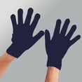 thumbnail image 2 of Audhol Unisex Winter Warm Gloves, Stretchy Knit Full Finger Gloves for Men & Women, Cozy Thermal Gloves for Cold Weather, Outdoor & Travel Navy, 2 of 4