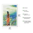 thumbnail image 2 of Lady at the Lagoon (Ka Wahine Ma Ka Loko Kai) - Hawaiian Woman - From an Original Watercolor Painting by Janet Stewart - Fine Art Matte Paper Print (Unframed) 30x44in, 2 of 4