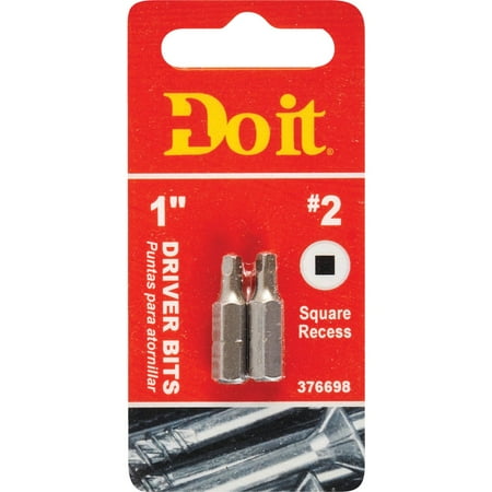 

Do it-5 pcs Do it #2 Square Recess 1 In. Insert Screwdriver Bit (2-Pack)