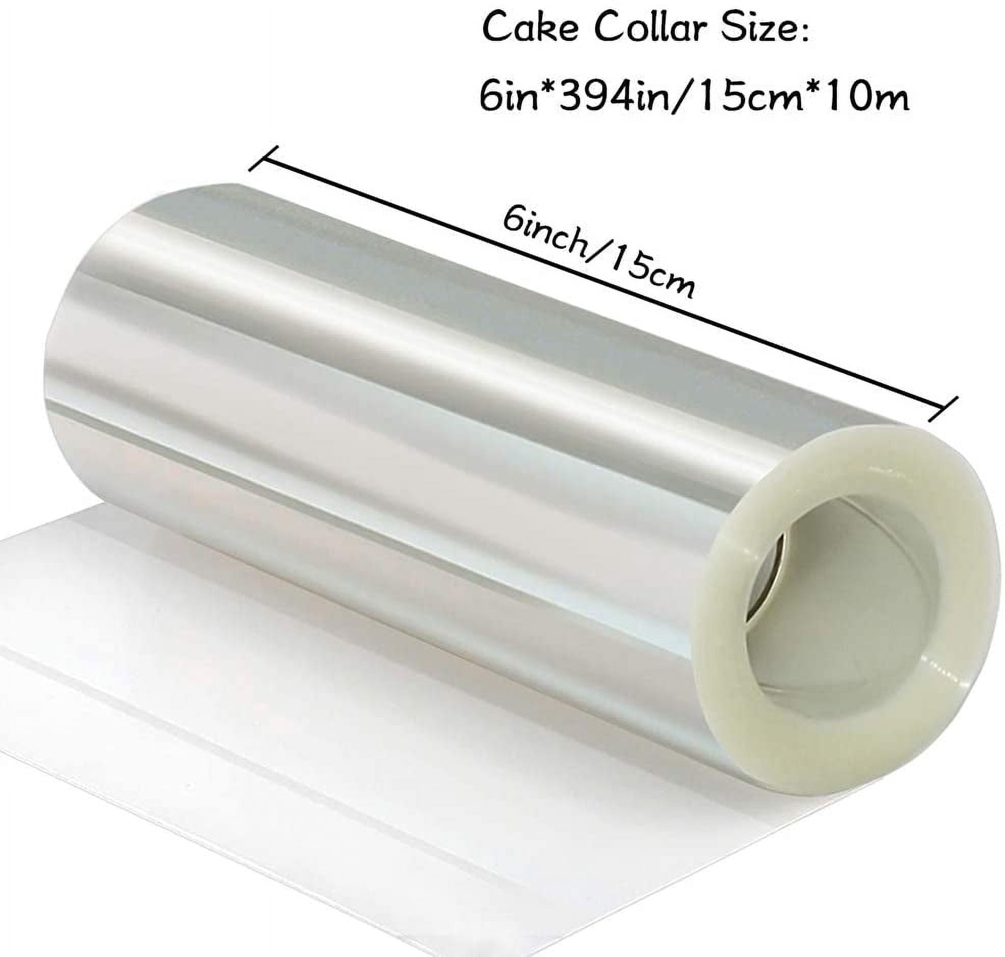 BYKITCHEN 8 Inch Cake Collars, Clear Cake Acetate Sheet Roll, Cake Plastic  Wrap for DIY Cake Wraping, 394L