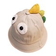 thumbnail image 4 of Sombrero de sol ajustable plegable Zulema para niñas Beige Gorra de sombrero de dibujos animados, 4 of 7
