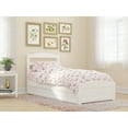 thumbnail image 4 of AFI Warren Twin-XL Wood Platform Bed with Headboard Footboard & Twin-XL Trundle, White, 4 of 15