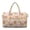 Capybara Lemon Floral-, variant on Zebra Print Large Quilted Duffle Bag for Women, Weekender Travel Bag Carry On Bag with Zipper Pockets, Cute Gym Dance Overnight Tote Bag