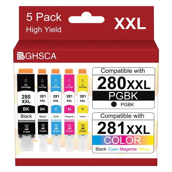281XXL 280XXL Ink Cartridges for Canon PGI-280XXL CLI-281XXL Ink for Canon PIXMA TR7520 TR8520 TR8620 TR8500 TS8320 TS8322 TS8120 TS9120 Printers