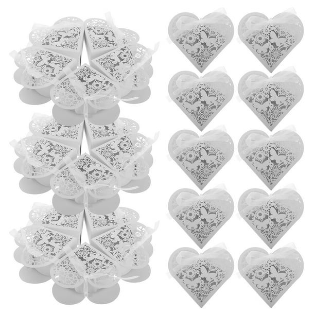 50 cajas huecas para dulces de boda, con diseño de mariposas, para fiestas de Navidad, chocolates, bodas y fiestas de cumpleaños