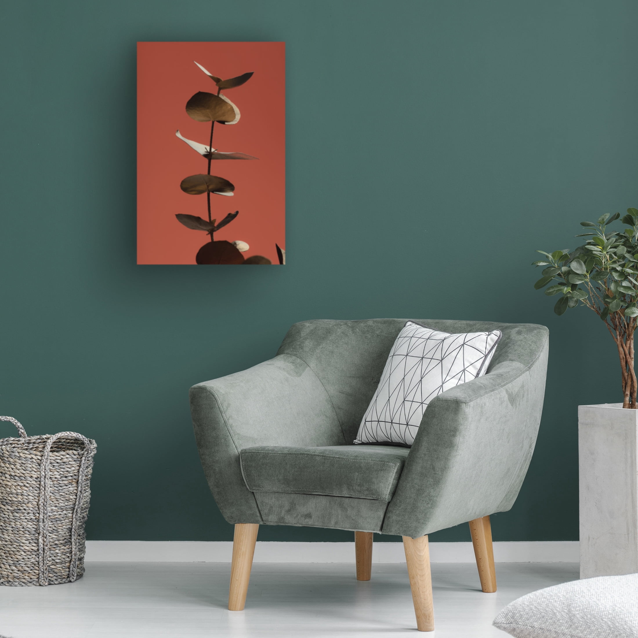 Canvas Wall Art - Pictufy Studio Iii 'Eucalyptus Gold Rust 04' Wall Art for Living Room, Bedroom, or Office D?cor by Trademark Fine Art - 30 x 47 Inches