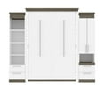 thumbnail image 3 of Atlin Designs 104" Queen Murphy Bed and Narrow Storage with Drawers in White, 3 of 13
