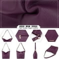 thumbnail image 5 of Montana West Hobo Bags for Women Vegan Leather Shoulder Purses and Handbags, Purple, 5 of 10