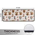 thumbnail image 5 of Kitchen Rugs Sets Of 2,Beige Highland Cow Boot Flower Pattern Anti Fatigue Kitchen Mat Rugs Non Slip Washable,Decorative Kitchen Floor Mats for Kitchen,Sink,Laundry,17"x47"+17"x47", 5 of 5