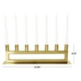 thumbnail image 3 of DecMode 7 Holder Gold Stainless Steel Candelabra with Rectangular Frame, 3 of 10