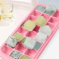 thumbnail image 4 of 2PCS Ice Grid 24 Cubes Silicone Ice Tray Silicone Ice Cubes Tray For Freezer Jelly Cubes Tray（2pc） Pink, 4 of 6