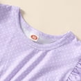 thumbnail image 5 of Girls' Dresses Sizes 2-3 Years A-Line Fly Sleeve Floral Prints Dance Party Fit & Flare Adorable Daily Colorful Lightweight Delicate Purple Sundress, 5 of 6