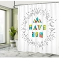 thumbnail image 5 of Ambesonne Saying Shower Curtain, Motive Words, 69"Wx84"L, Black Green Blue, 5 of 5