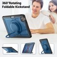 thumbnail image 7 of FJLBDE Case for iPad Air 5th Generation/iPad Air 4th Generation 10.9 inch with 360 Rotating Stand, Shoulder Strap, Heavy Duty Shockproof Cover, Navy Blue, 7 of 7