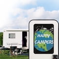 thumbnail image 2 of Psesaysky Reflective RV Door Window Shade, 17.3” x 26” Car Door Window Cover Fashion Sunshield Blocking Light, Heat and UV Rays for RV Trailer Camper Windows (Earth Happy Campers), 2 of 7