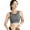 Gray, variant on Women's Padded Sport Bras Seamless Wire Free Mesh Stitching Shockproof Bra Crop Top for Running Exercise Yoga Gym