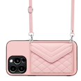 thumbnail image 2 of ShellTech Phone Case for iPhone 16 Pro PU Leather Wallet Cover with Credit Card Holder Slot Crossbody Strap Stand Shoulder Lanyard for Women Girl,Pink, 2 of 11