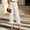 #0273-White, variant on Womens Solid High Waist Flared Jeans with Pockets Loose Casual Denim Pants Trousers Bottoms for Daily Party