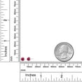 thumbnail image 3 of Gem Stone King 18K White Gold Red Ruby and Diamond Stud Earrings for Women (0.60 Cttw, Gemstone Birthstone, Round 4MM), 3 of 4