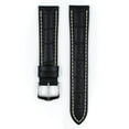 thumbnail image 4 of Hirsch Modena Embossed Leather Watch Strap - Black - L - 18mm - Silver Buckle, 4 of 10