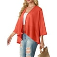 thumbnail image 4 of Cueply Women's Cardigan 3/4 Sleeves Lightweight Casual Open Front Shrug Drape Knit Sweater Tops, 4 of 7