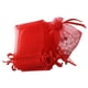thumbnail image 1 of 100 bolsitas de organza con cordón para joyería, dulces, regalos para fiestas, bodas, 12,7 x 18,8 cm, color rojo, 1 of 8
