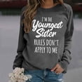 thumbnail image 2 of XINXIAOO Women Sweatshirts Long Sleeve Sweatshirt Womens Pullover Dark Gray Sweatshirts Fall Clothes Women Trendy Womens Clothes, 2 of 5