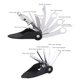 thumbnail image 4 of Destornillador plegable para bicicleta, destornillador plegable multifuncional para reparación de bicicletas, destornillador plegable, llave de funcionalidad versátil, 4 of 12