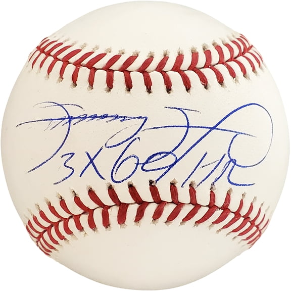 Sammy Sosa Autographed Official MLB Baseball Chicago Cubs "3x 60 HR" Beckett BAS 177579