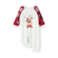 thumbnail image 2 of Family Matching Christmas Pajamas, Cartoon Elk Print Long Sleeve Tops Snowman Snowflake Print Plaid Pants for Dad Mom Kids Baby, 2 of 7