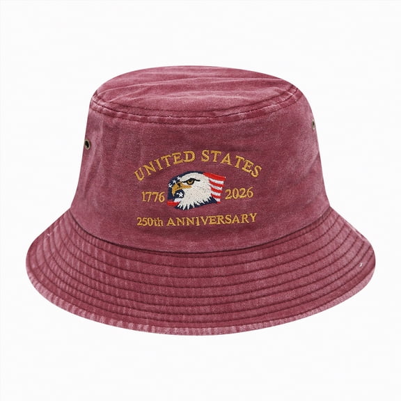 mgoYE 250th Anniversary USA Flag Cap 4th of July Hat Men Women 250 Years American Anniversary Cap(Wine,One Size)