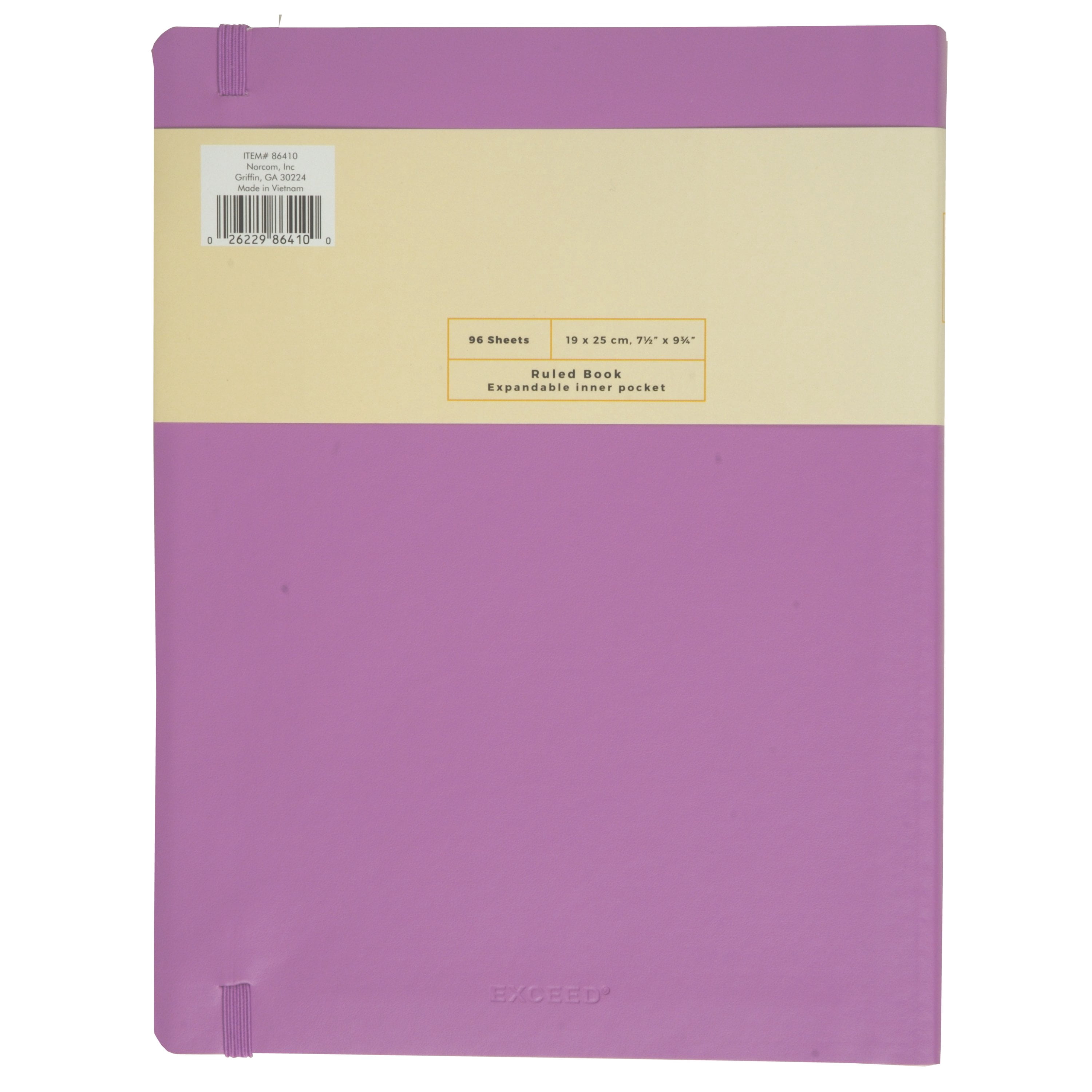 Exceed Large Journal, Narrow Ruled, 96 Pages, 7.5" x 9.75", Color Choice Will Vary, 86410