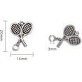thumbnail image 4 of 20pcs Tibetan Style Zinc Alloy Pendants Tennis Racket Charms Antique Silver Necklace Pendants, 4 of 6
