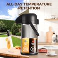 thumbnail image 4 of Coffee Carafe for Keeping Hot -  102OZ / 3L Airpot Coffee Dispenser with Pump - Large Coffee Carafe for Hot Drinks Tea Liquid - Insulated Stainless Steel Hot Water Beverage Urn for Parties, 4 of 10