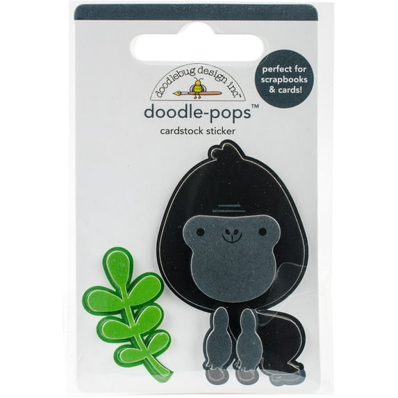 Doodlebug Doodle-Pops 3D Stickers -At The Zoo Gus Gorilla