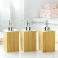 thumbnail image 5 of Dorm Accessories, Wooden Soap Dispenser Pump Shower Gel Shampoo For Bathroom Countertop Bottle, Family Gifts, 5 of 5