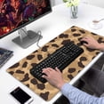 thumbnail image 2 of Long Mouse Pads for Desk,Beige and Black Leopard Pattern Desk Mats on Top Of Desks, Desk Mouse Pad Extra Large with 3mm Non-Slip Base and Stitched Edge for Gaming,Office,Work,Home 31.5"x15.7", 2 of 6