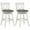 Antique White, variant on Gymax Set of 2 Barstools Swivel Bar Height Chairs with Rubber Wood Legs Black