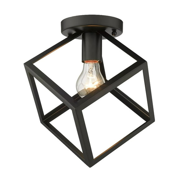 Golden Lighting Cassio 1-light Flush Mount in Matte Black