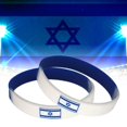 thumbnail image 3 of SharkTRUE Israel Flag Silicone Wristband Soft Rubber Bracelet Souvenir Bangle Gi R2, 3 of 8