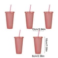 thumbnail image 3 of HongHeng 5 Pack Tumbler with Straw and Lid Bulk Glitter Plastic Cups Water Bottle Iced Coffee Travel Mug Reusable Party Favor Cups for Birthdays travel 710ml, 3 of 6