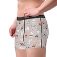 thumbnail image 2 of Yiaed Various Rabbits Print Men's Soft Cotton Boxer Shorts Breathable Boxers Underwear Moisture-Wicking Underwear Stretch Boxer Briefs for Man-Small, 2 of 5