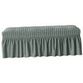 thumbnail image 2 of VONKY Long Bench Cover Bench Seat Furniture Protector for Living Room Hotel Decor Green, 2 of 8