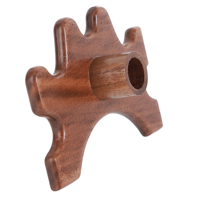 Pool Cue Bridge Head, Billiards Cue Stick Accessory Walnut Wood with Polished Finish for Table Game Competition, and Operate