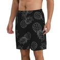 thumbnail image 2 of Disketp Men'S Swim Trunks Hawaiian Breathable Surf Beach Swimsuits Mesh Lining Beach Shorts With Pockets-White Pineapples, 2 of 9