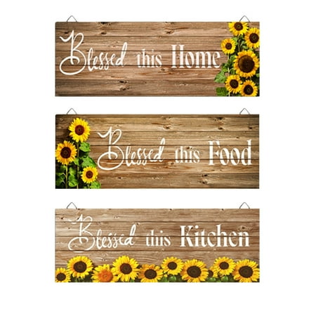 

Veki Wall Decoration Wall Hanging Home Decoration Wooden Sign Wooden Pendant Sunflower Countrys Farmhouses Hanging Sign Bead Curtain Tiebacks