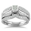 QUALITY ISSUE - 1/3 Carat Square-Cut Diamond Bridal Set