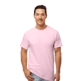 thumbnail image 3 of Gildan Men Light Cotton T-Shirt, Adult Crewneck Tee, 100% cotton Light Pink Shirt, 2XL, 3 of 5