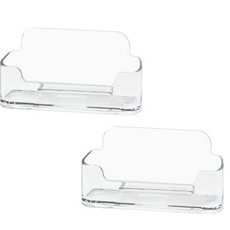 Acrylic Business Card Holder for Desk, Clear Plastic Business Cards Display Holders Stand, Fits 30-50 Business Cards